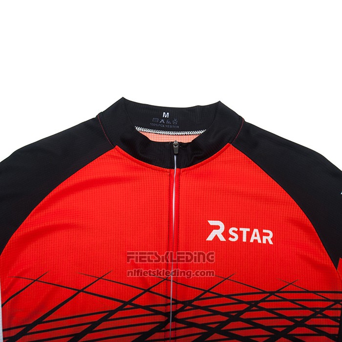 2021 Fietskleding R Star Zwart Rood Korte Mouwen en Koersbroek